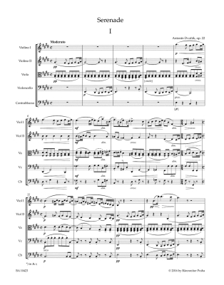 Serenade for String Orchestra in E major op. 22 - Dvorak/Tait - Full Score - Book
