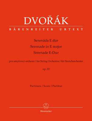 Baerenreiter Verlag - Serenade for String Orchestra in E major op. 22 - Dvorak/Tait - Full Score - Book