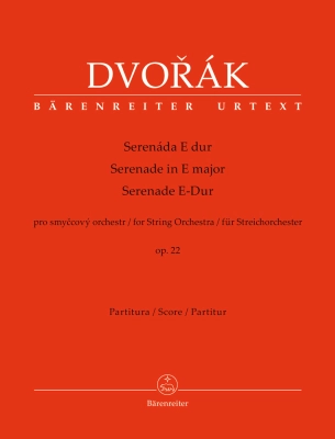 Baerenreiter Verlag - Serenade for String Orchestra in E major op. 22 - Dvorak/Tait - Full Score - Book