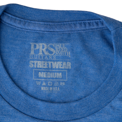 Heather Blue Short Sleeve Block Logo T-Shirt - Medium