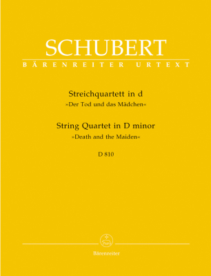 Baerenreiter Verlag - Quatuor  cordes en r mineur, D810, Der Tod und das Madchen Schubert, Aderhold Quatuor  cordes Ensemble complet de partitions