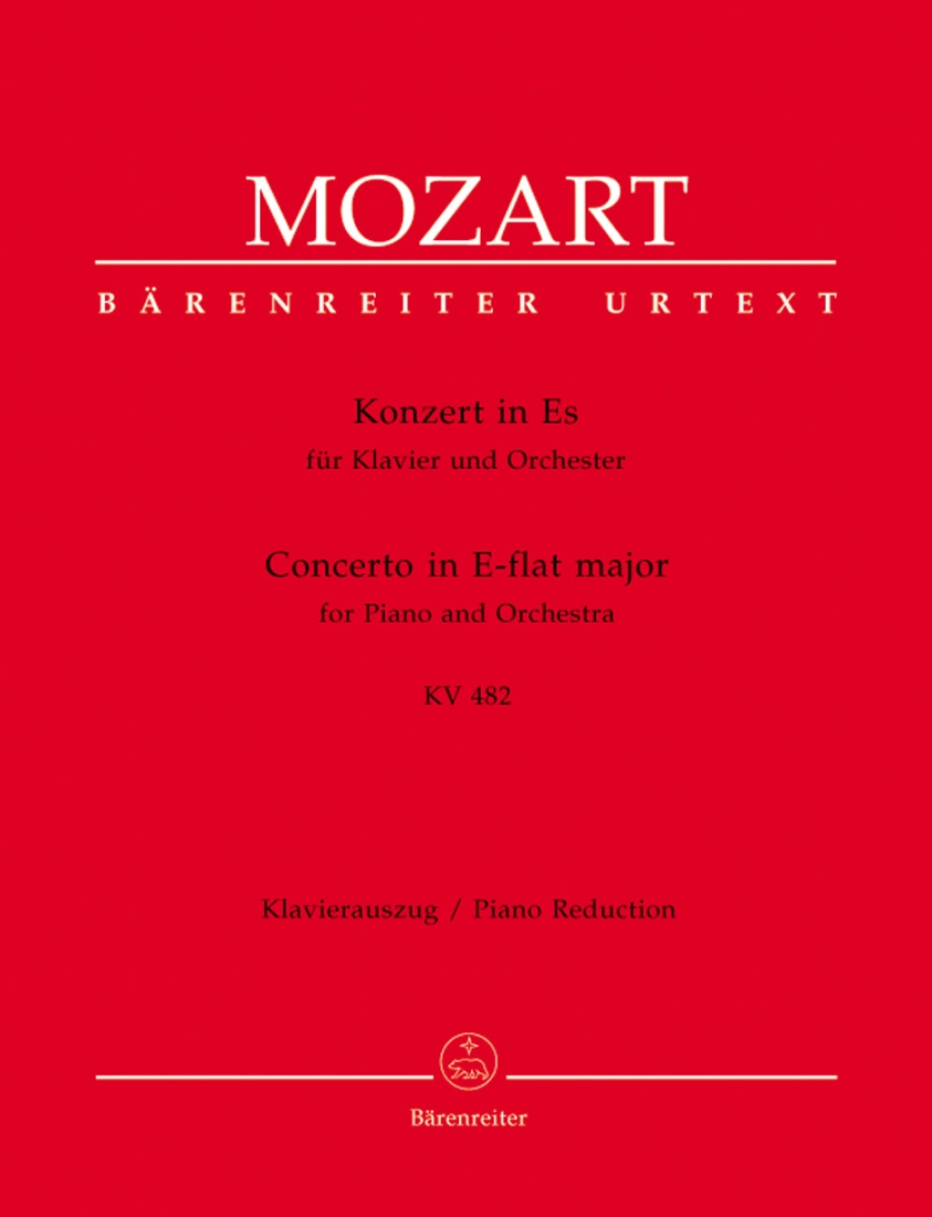 Concerto no. 22 in E-flat major K. 482 - Mozart/Engel/Heussner - Piano/Piano Reduction (2 Pianos, 4 Hands) - Book