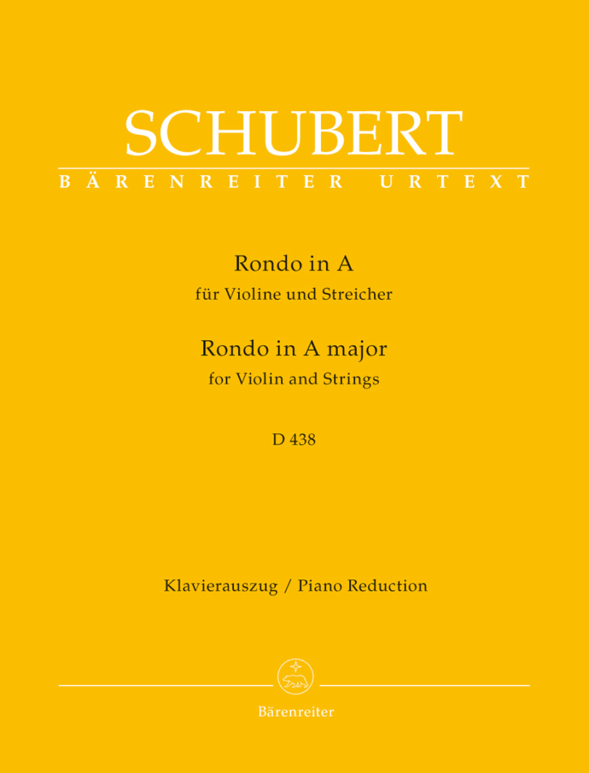 Rondo for Violin and Strings in A major D 438 - Schubert/Kube - Violin/Piano Reduction - Parts