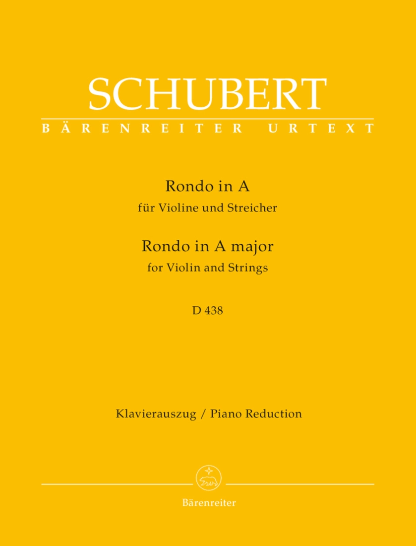 Rondo for Violin and Strings in A major D 438 - Schubert/Kube - Violin/Piano Reduction - Parts