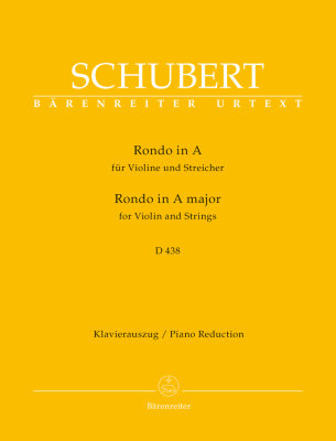Baerenreiter Verlag - Rondo for Violin and Strings in A major D 438 - Schubert/Kube - Violin/Piano Reduction - Parts