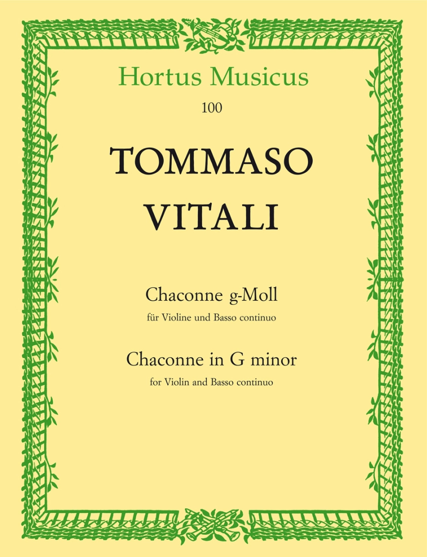 Chaconne in G minor - Vitali/Hellmann - Violin/Basso Continuo - Score/Part