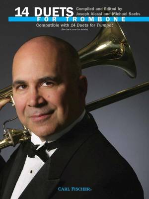 Carl Fischer - 14 Duets for Trombone - Sachs/Alessi - Book