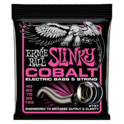 Ernie Ball - Cobalt Super Slinky 5-String Bass Guitar Strings - 40-125