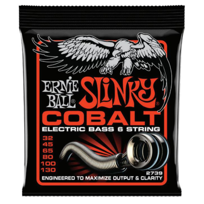 Ernie Ball - Cobalt Super Slinky 6-String Bass Guitar Strings - 32-130
