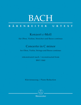 Baerenreiter Verlag - Concerto for Oboe, Violin, Strings and Basso Continuo in Cminor Bach, Fischer Hautbois, violon et rduction pour piano Partitions individuelles
