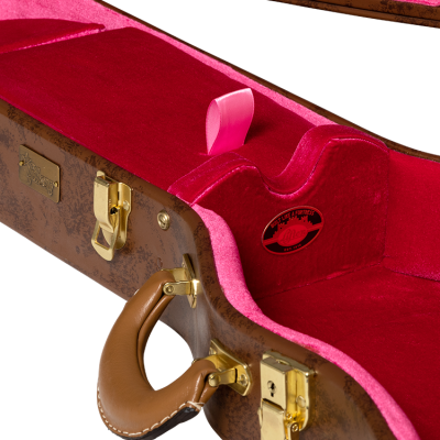 Lifton Historic \'\'5-Latch\'\' Les Paul Hardshell Case - Brown/Pink