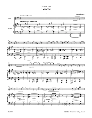 Sonata - Franck/Woodfull-Harris - Arrangement for Flute/Piano - Book