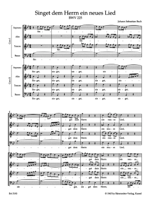 Motets BWV 225-230 - Bach/Ameln - Choral Score - Book