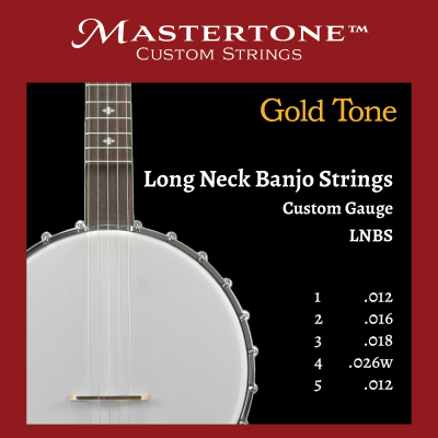 Gold Tone - Long Neck Banjo String Set - Custom Gauge