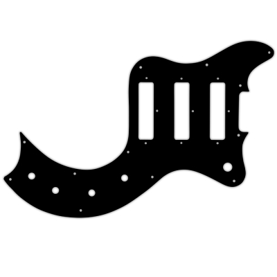 WD Music - Custom Pickguard For Gibson S-1 - Black/White/Black