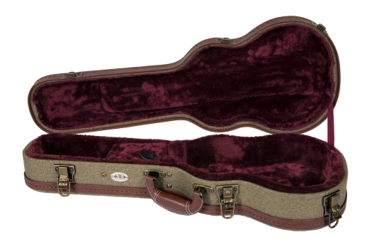 Tenor Ukulele Archtop Hard Case - Olive Tweed