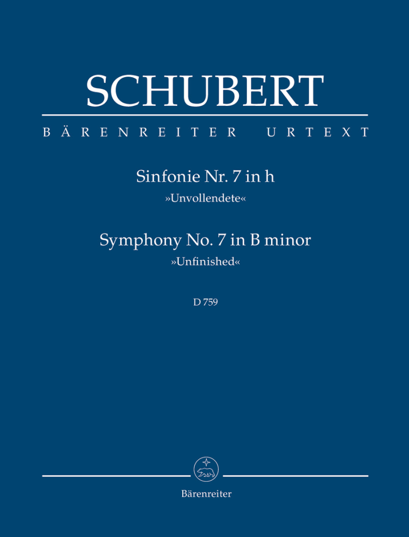 Symphony no. 7 in B minor D 759 \'\'Unfinished\'\' -  Schubert/Aderhold - Study Score - Book