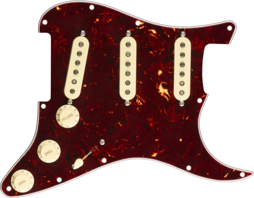 Fender - Pre-Wired Strat Pickguard, Original 57/62 SSS, 11 Hole PG - Tortoise Shell
