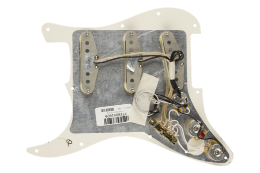 Pre-Wired Strat Pickguard, Custom Shop Custom \'69 SSS, 11 Hole - Parchment