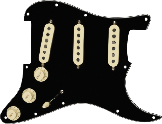 Fender - Pre-Wired Strat Pickguard, Tex-Mex SSS, 11 Hole - Black