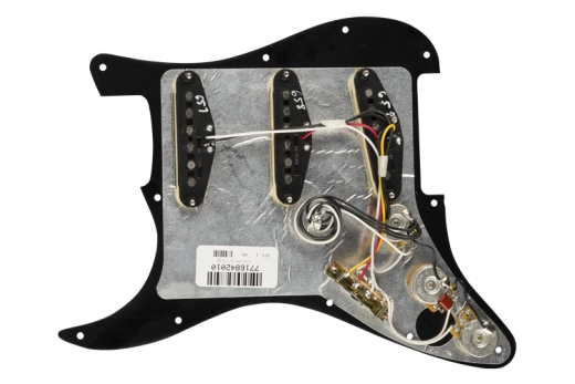 Pre-Wired Strat Pickguard, Tex-Mex SSS, 11 Hole - Black