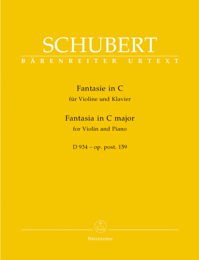 Fantasia in C major op. post. 159 D 934 - Schubert/Wirth - Violin/Piano - Book