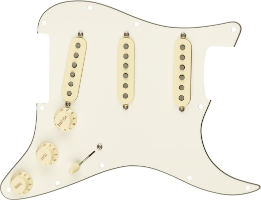 Fender - Pre-Wired Strat Pickguard, Tex-Mex SSS, 11 Hole - Parchment