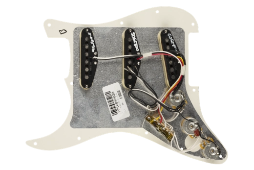 Pre-Wired Strat Pickguard, Tex-Mex SSS, 11 Hole - Parchment