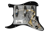 Pre-Wired Strat Pickguard, Custom Shop Texas Special SSS, 11 Hole - Black