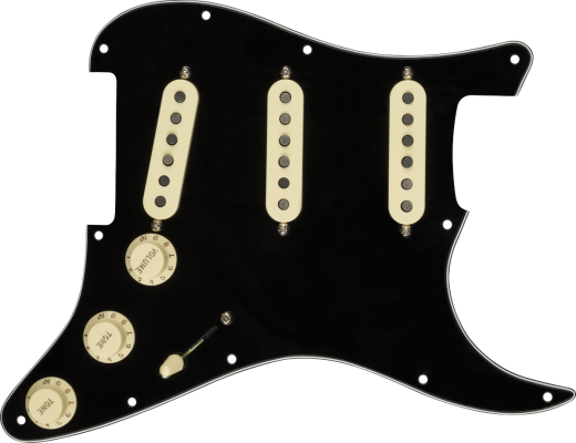 Fender - Pre-Wired Strat Pickguard, Custom Shop Texas Special SSS, 11 Hole - Black