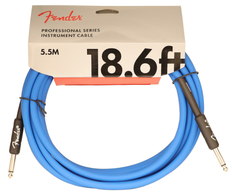 Fender - Professional Series Instrument Cable, Straight/Straight, 18.6, Lake Placid Blue