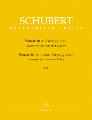 Sonata in A minor D 821 \'\'Arpeggione\'\' - Schubert/Wirth - Viola/Piano - Sheet Music
