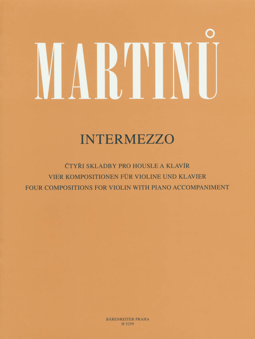 Intermezzo - Martinu - Performance Score - Violin, Piano