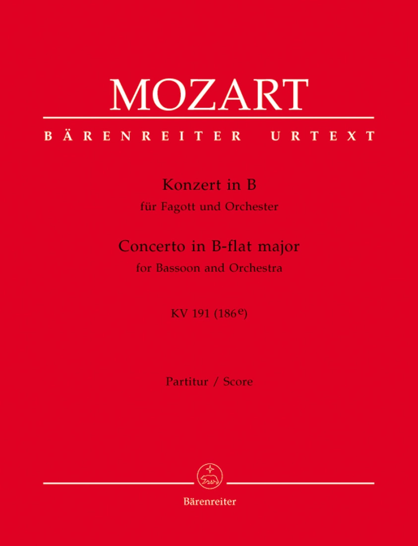 Concerto in B-flat major K. 191(186e) - Mozart/Giegling - Full Score - Book