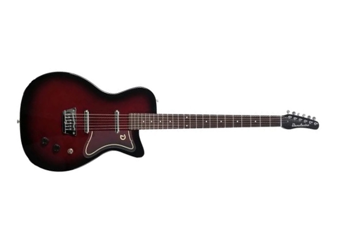 56 Baritone Single Cutaway Electric Guitar with Dolphin Headstock - Redburst