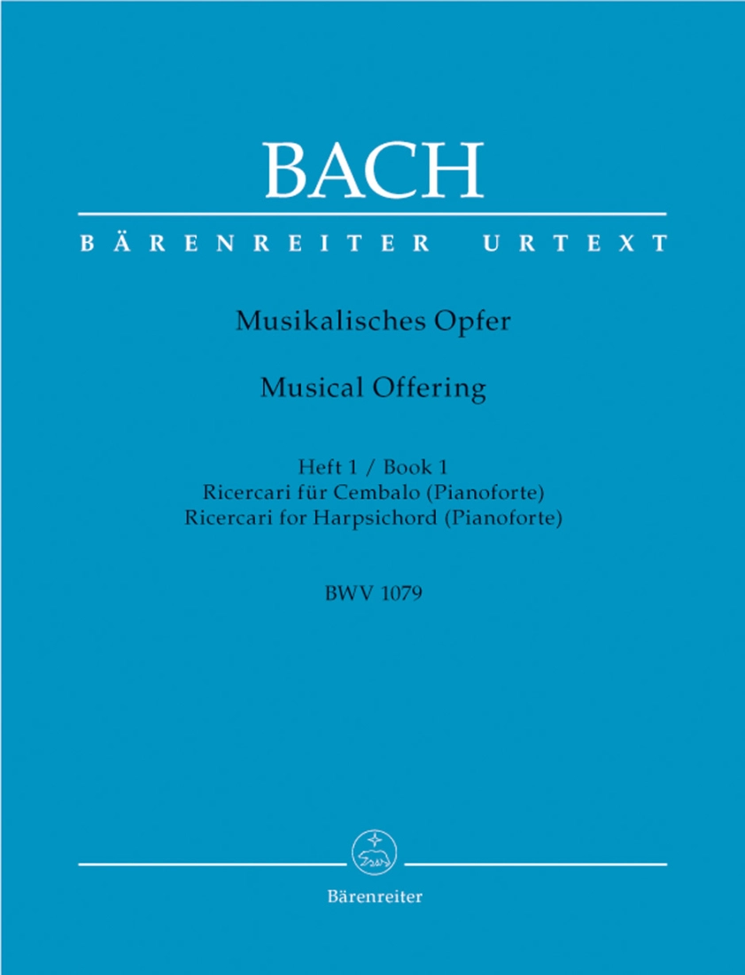 Musical Offering in C minor BWV 1079, Volume 1: Ricercari - Bach/Wolff - Harpsichord/Piano - Book