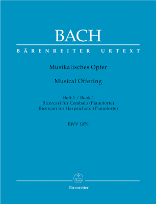 Baerenreiter Verlag - Musical Offering in C minor BWV 1079, Volume 1: Ricercari - Bach/Wolff - Harpsichord/Piano - Book