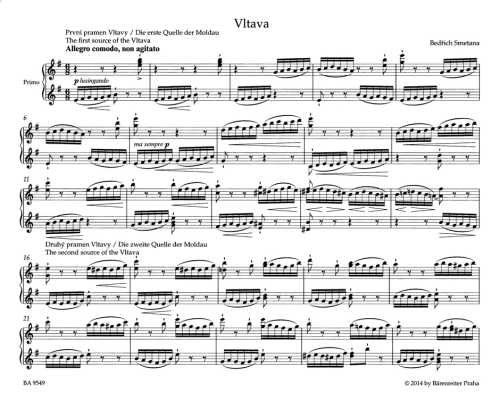 Vltava (The Moldau) - Smetana/Macdonald - Piano Duet (1 Piano, 4 Hands) - Book