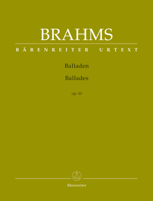 Baerenreiter Verlag - Ballades op. 10 - Brahms/Kohn - Piano - Book