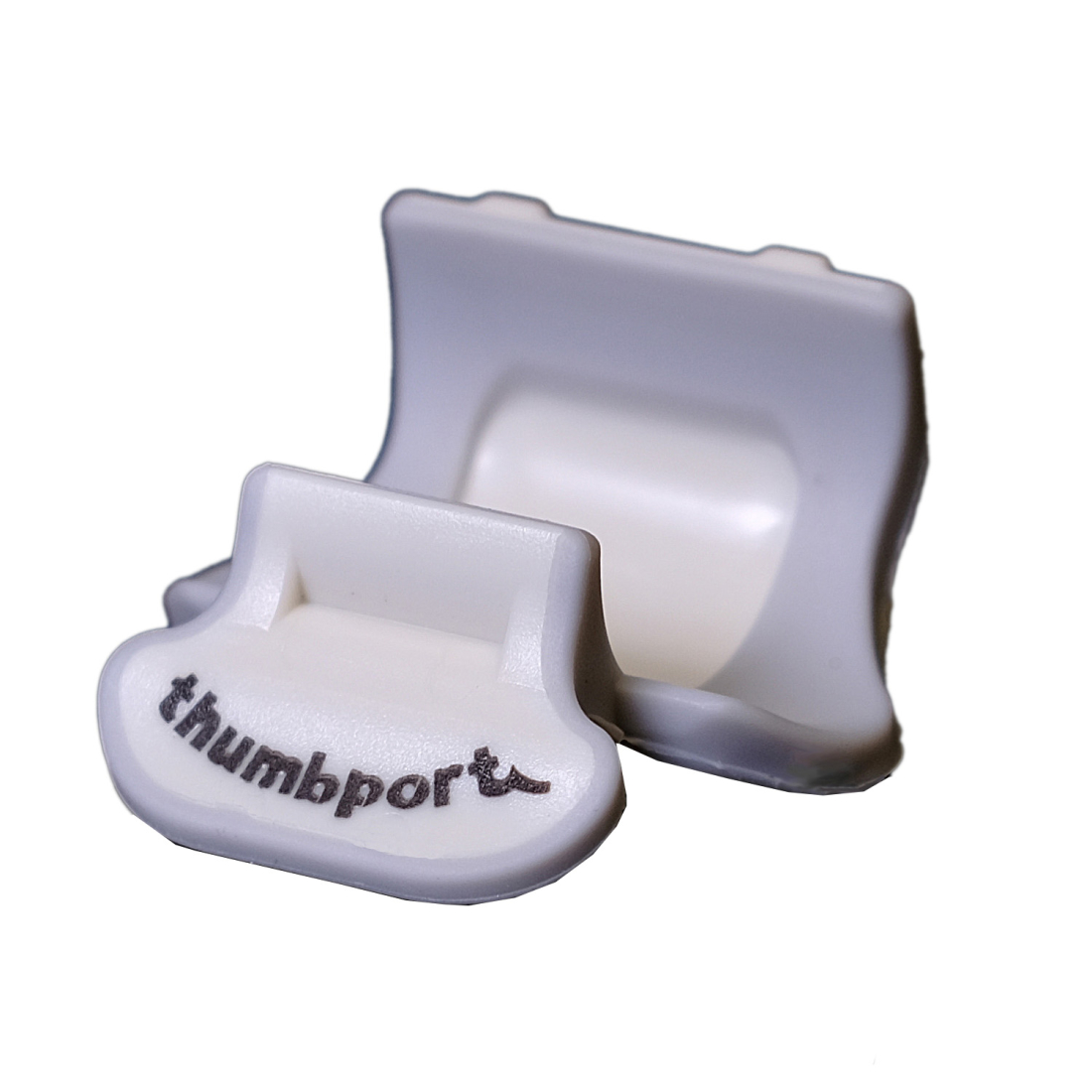 Thumbport Flute Thumbrest - Grey/White