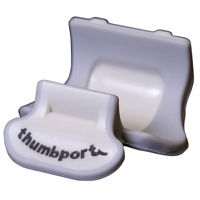 Thumbport Flute Thumbrest - Grey/White