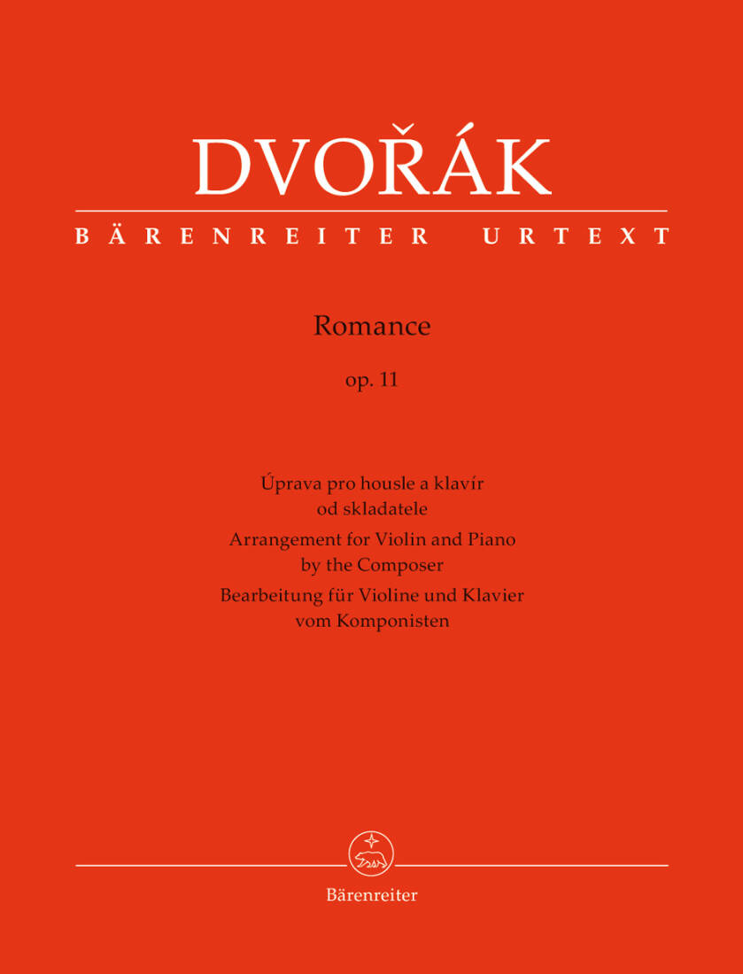 Romance Op. 11 - Dvorak - Performance Score, Part, Urtext Edition - Violin, Piano