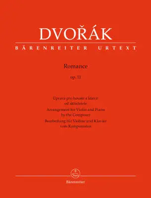 Baerenreiter Verlag - Romance Op. 11 - Dvorak - Performance Score, Part, Urtext Edition - Violin, Piano