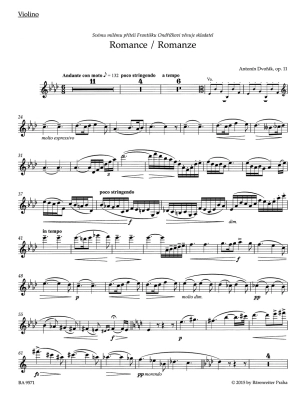 Romance op. 11 - Dvorak/Hajek - Violin/Piano - Book