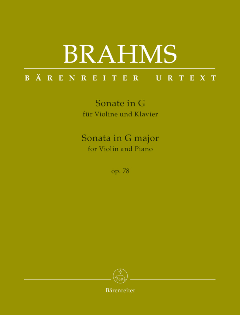 Sonata in G major op. 78 - Brahms/Brown/Da Costa - Violin/Piano - Book