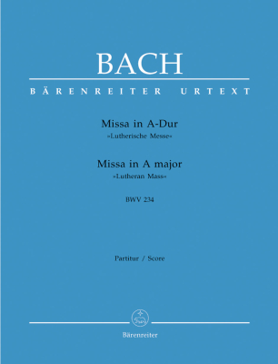 Baerenreiter Verlag - Mass in A major BWV 234, Lutheran Mass - Bach/Platen/Helms - Full Score - Book