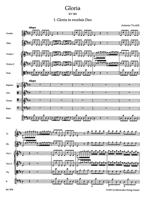 Gloria RV 589 - Vivaldi/Bruno/Ritchie - Full Score - Book