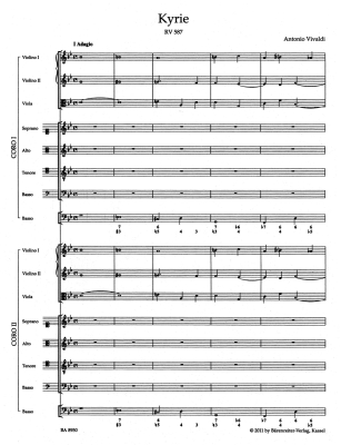 Kyrie RV 587 - Vivaldi/Bruno/Ritchie - Full Score - Book