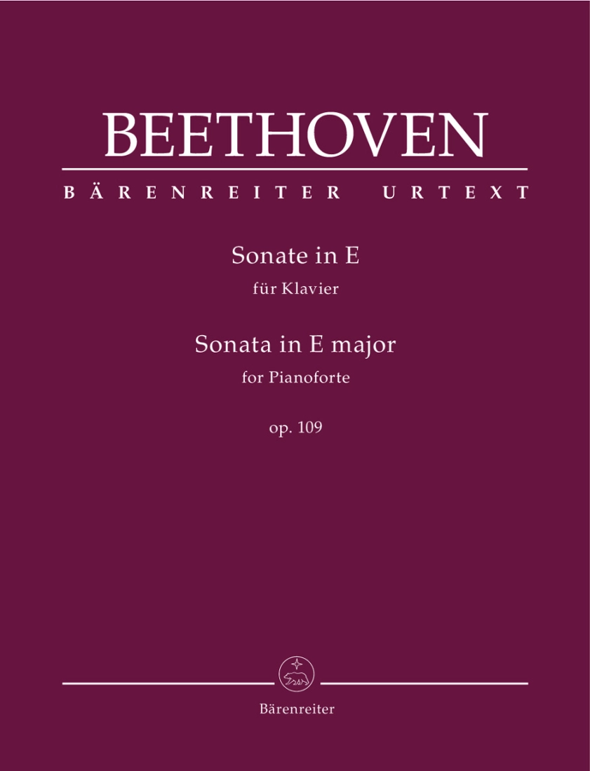 Sonata in E major op. 109 - Beethoven/Del Mar - Piano - Book