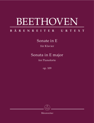 Baerenreiter Verlag - Sonata in E major op. 109 - Beethoven/Del Mar - Piano - Book